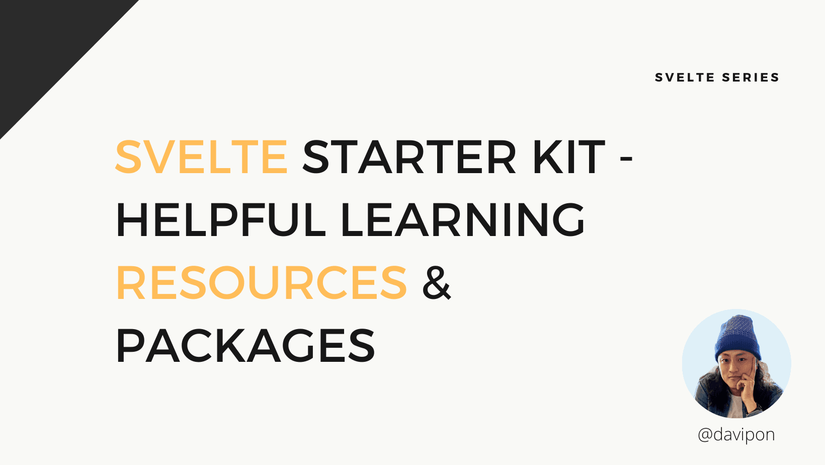 Svelte Starter Kit - Helpful Learning Resources & Packages