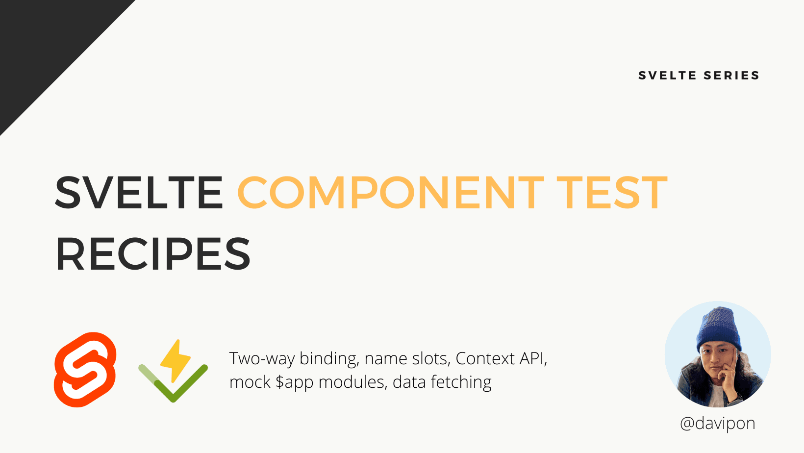 Svelte Component Test Recipes